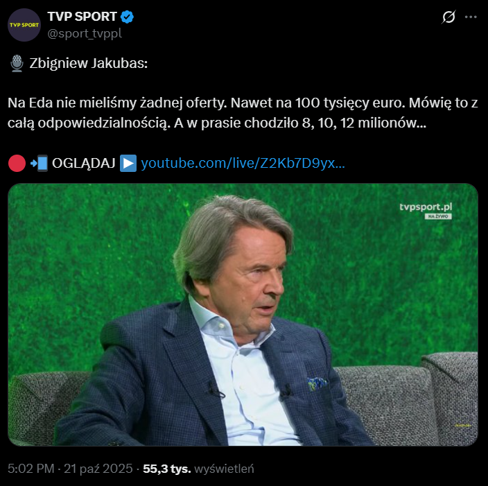 Zbigniew Jakubas nt. WIELOMILIONOWYCH OFERT za Ede xD